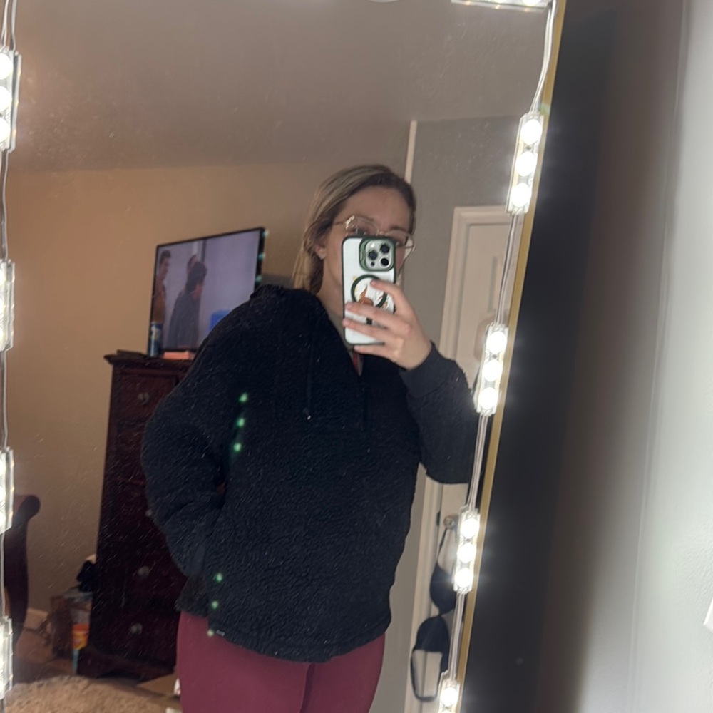 Victoria Secret Black Fleece Pullover Hoodie